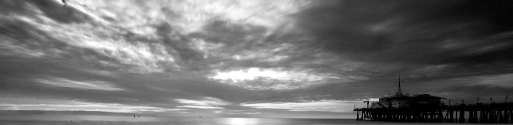 Santa Monica Pier at dusk